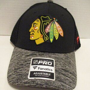 NHL Hat NEW Chicago Blackhawks Men Snapback Black Red Gray Ice Hockey Cap